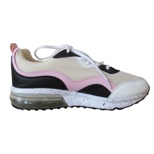 Layer 8 Womens Pink Black Speck Flow Sneakers 9.5 Athletic Casual Lace Up